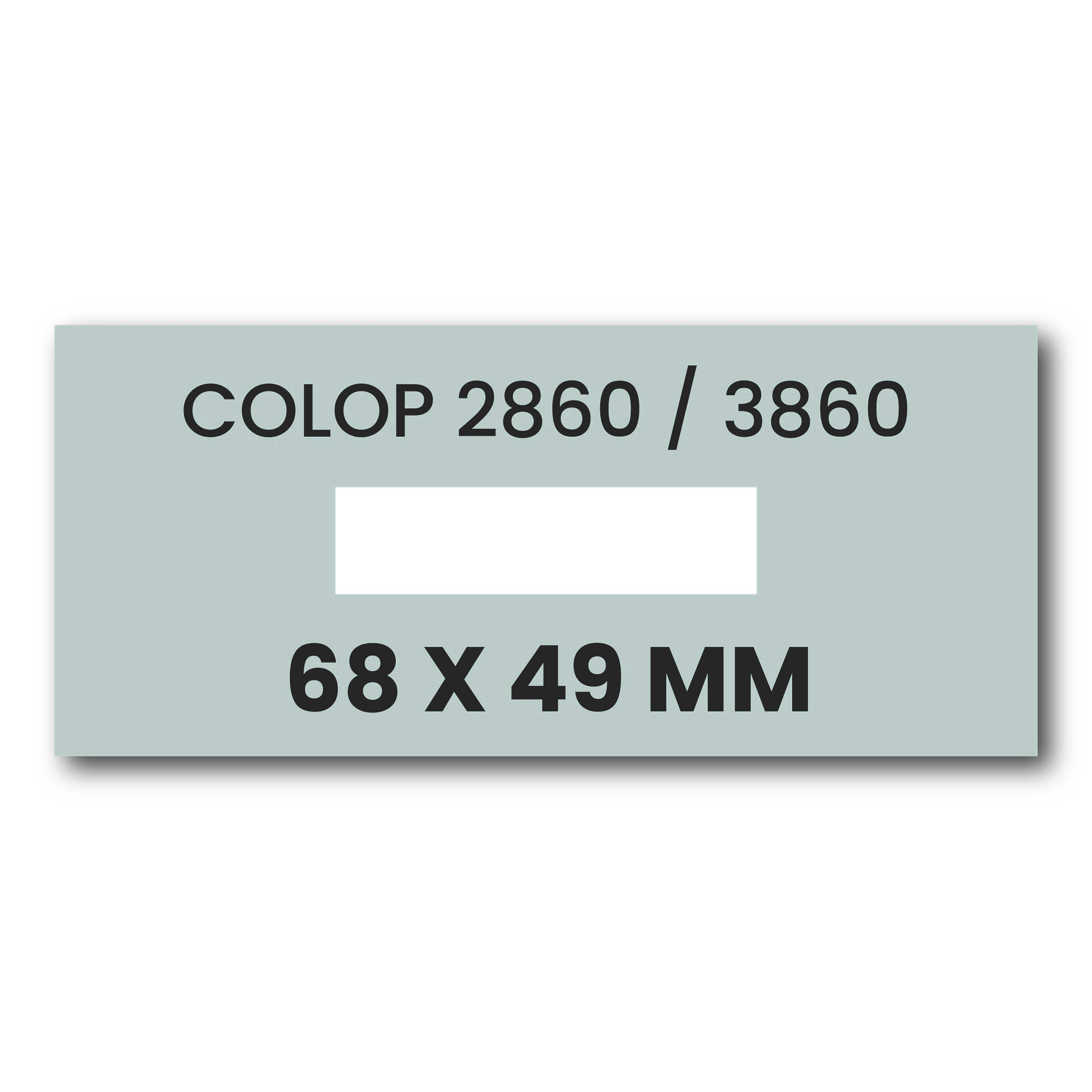 Colop 2860 en 3860 tekstplaatje