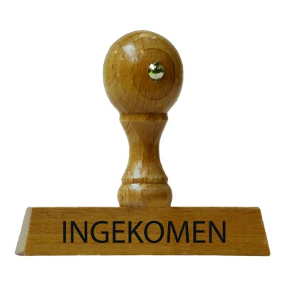 Handstempel INGEKOMEN