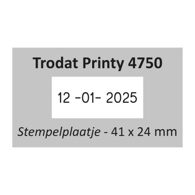 Stempelplaat Trodat Printy 4750 datumstempel