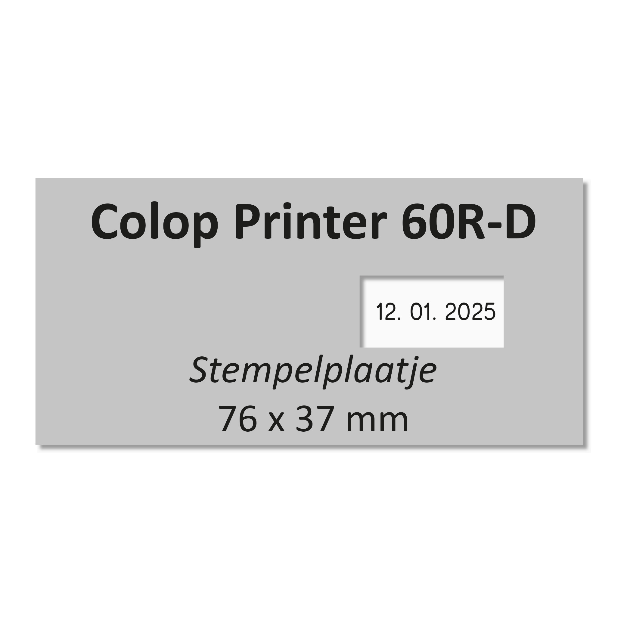 Tekstplaatje Colop Printer 60 datum rechts